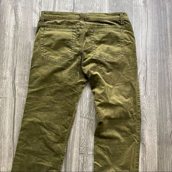 Revolve Trina Turk Olive Green Gold Velvet Jean Pants Trousers - Picture 8 of 15